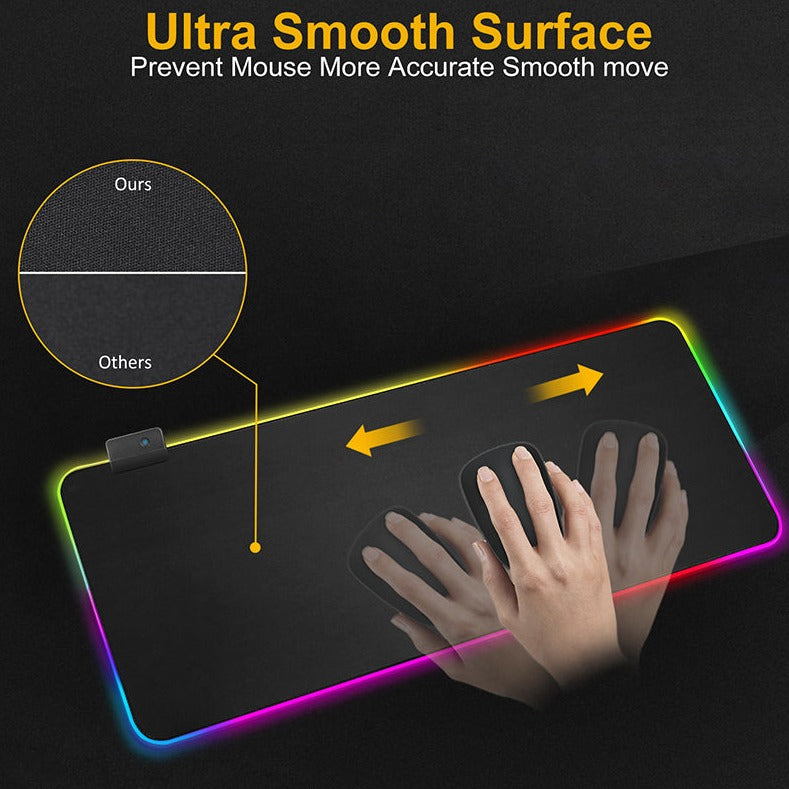 Mousepad Gamer XXL com Iluminação RGB