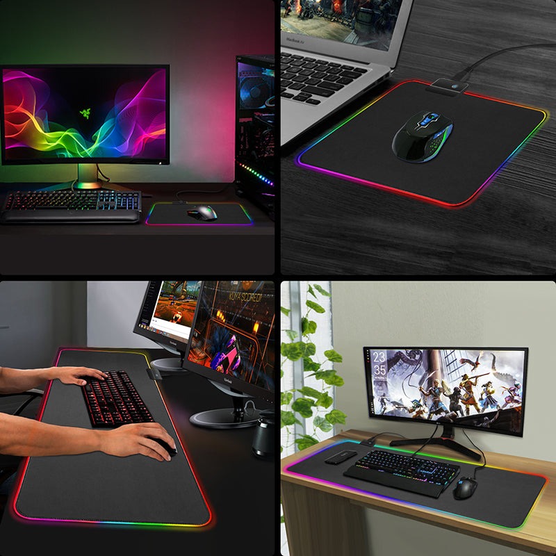 Mousepad Gamer XXL com Iluminação RGB