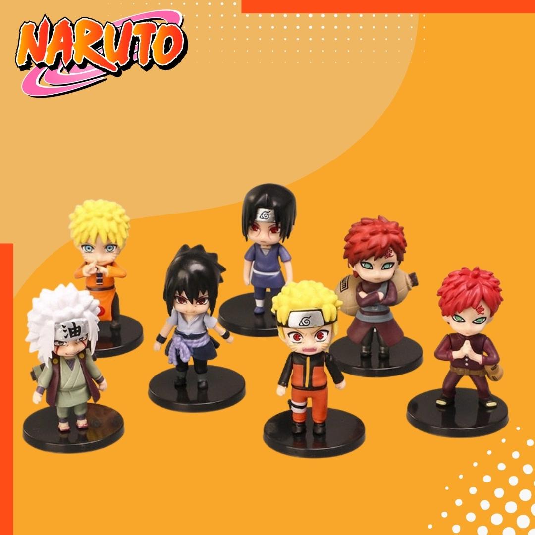 Conjunto de 12 action figures do Naruto