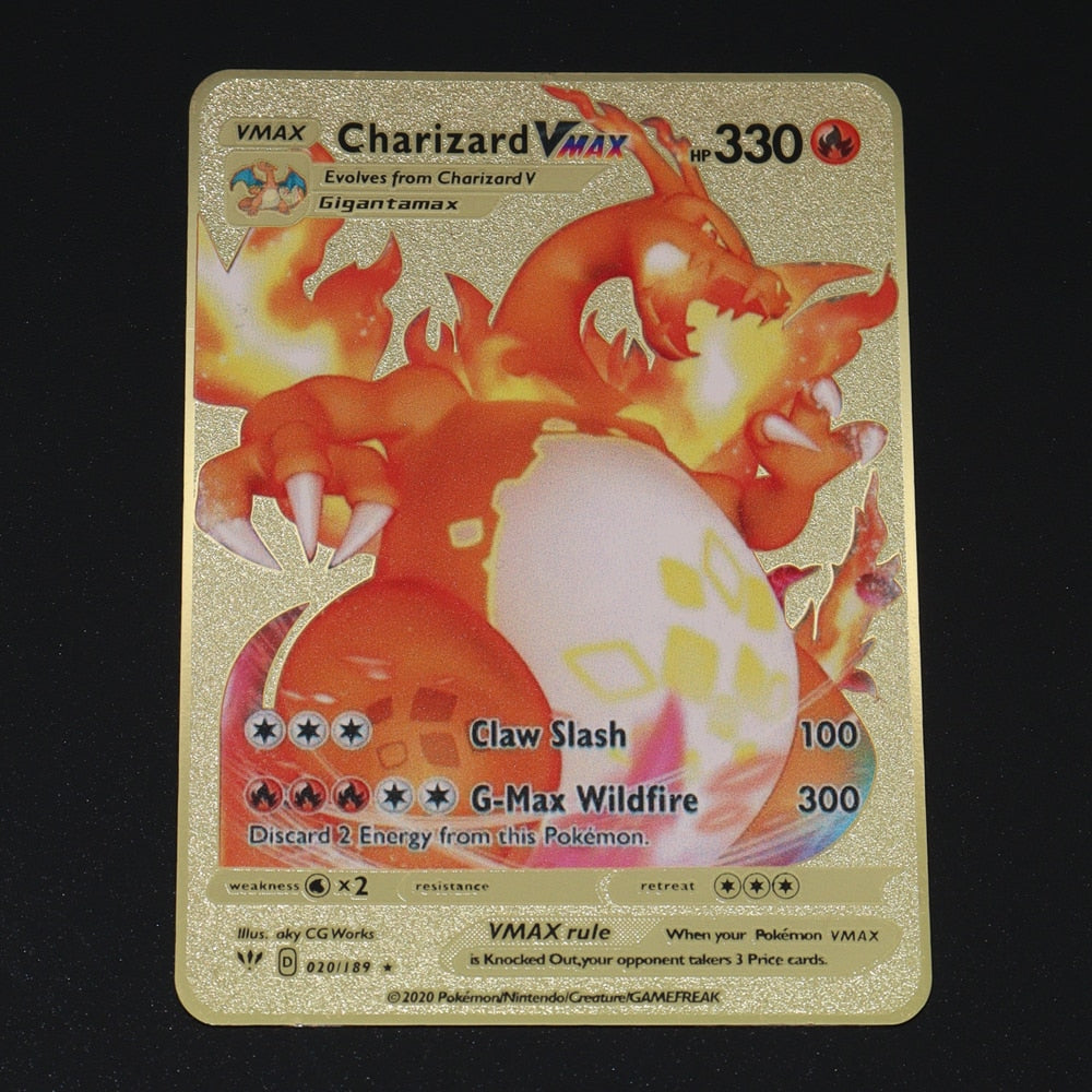 Cartão de Metal Dourado Pokémon