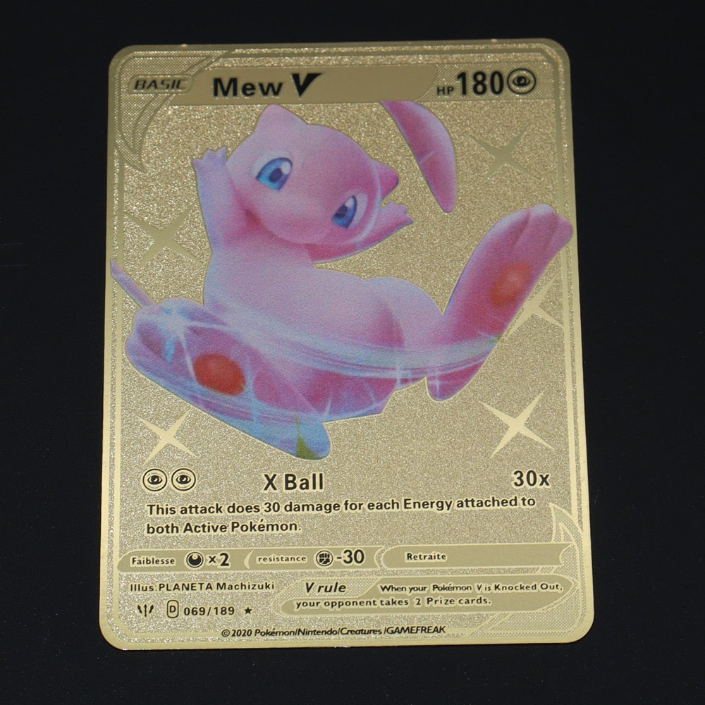 Cartão de Metal Dourado Pokémon