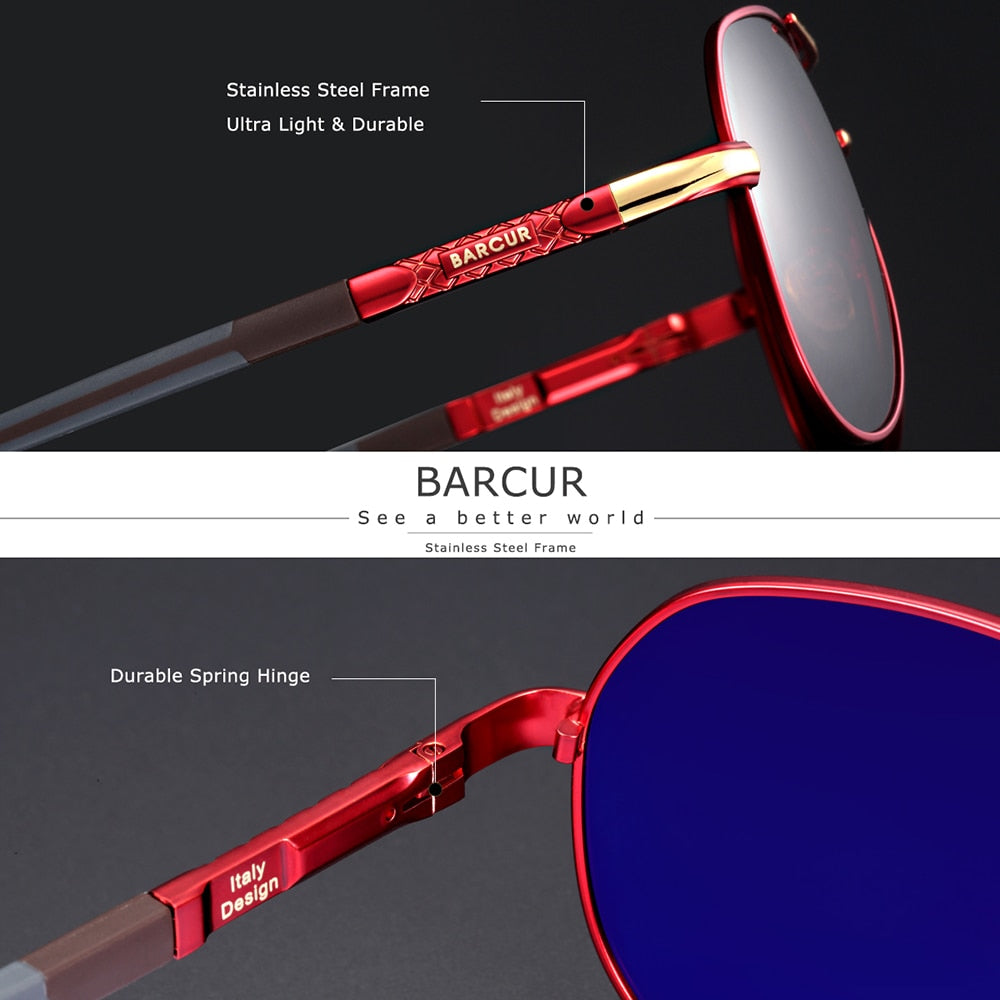 Óculos de sol Barcur Vintage Aviator