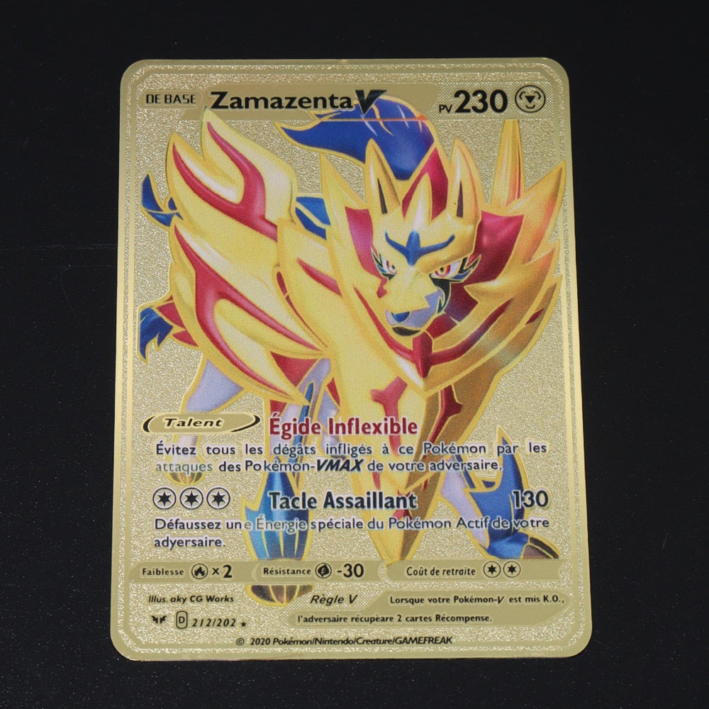 Cartão de Metal Dourado Pokémon