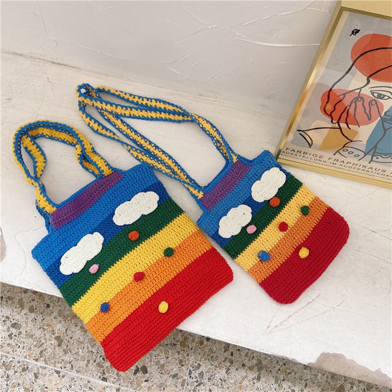 rainbow shoulder bag