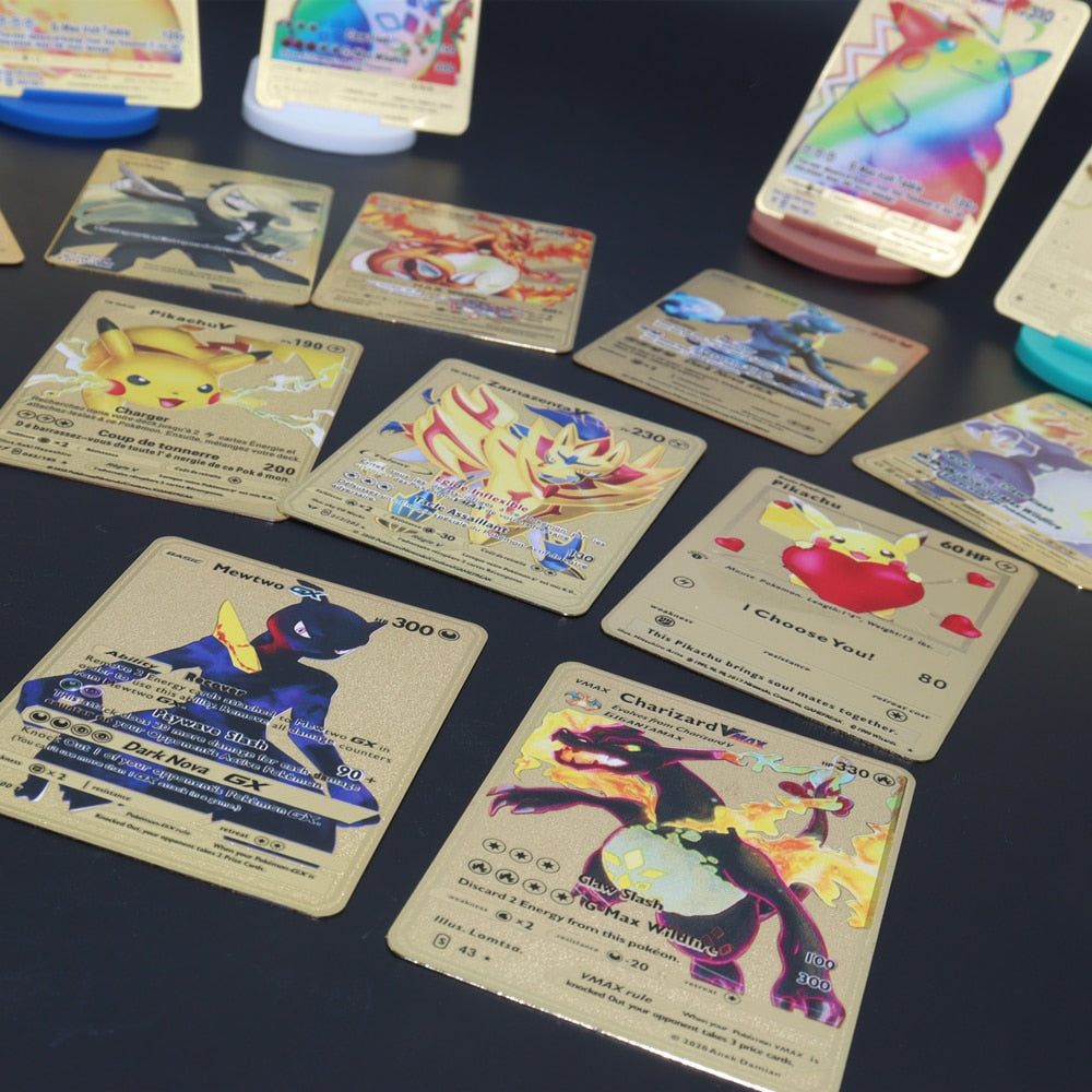 Cartão de Metal Dourado Pokémon