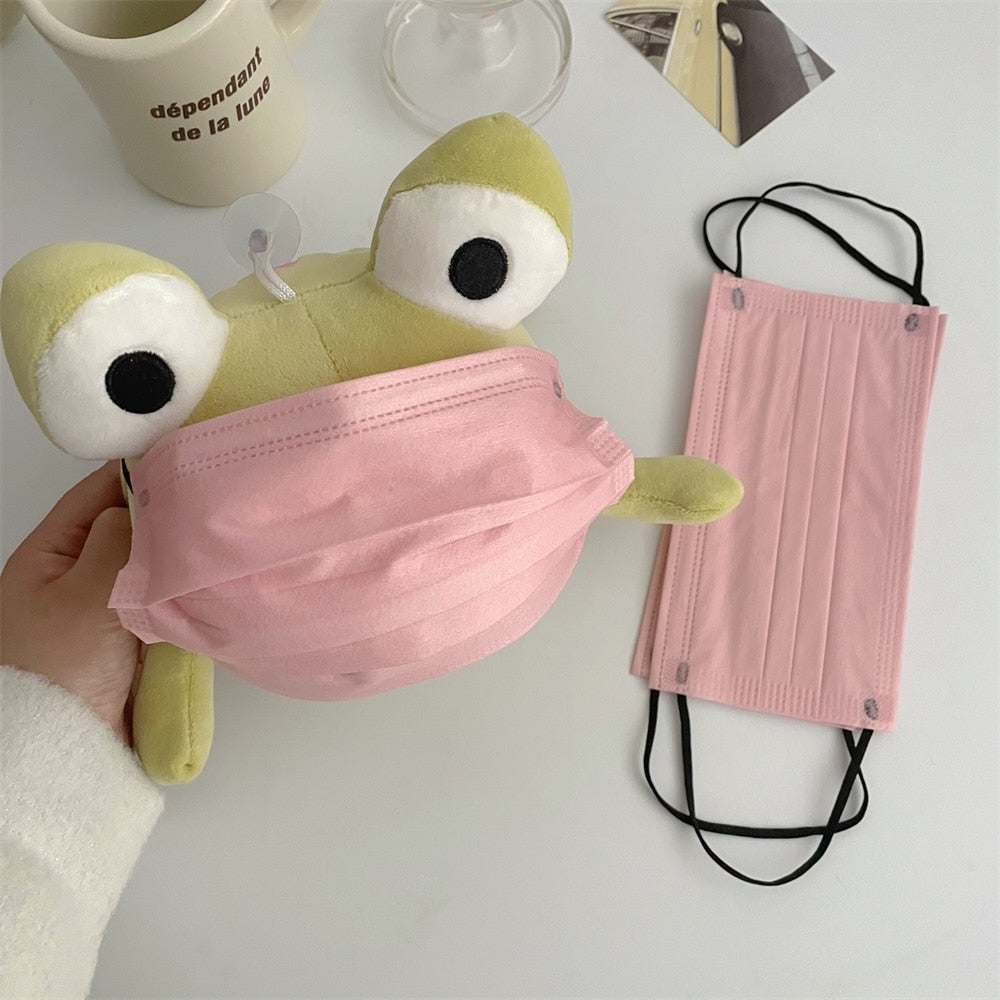 Máscaras Descartáveis Coloridas para Adultos - Proteção Contra Poeira e Germes