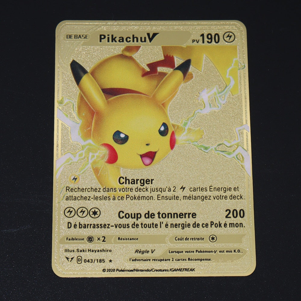 Cartão de Metal Dourado Pokémon