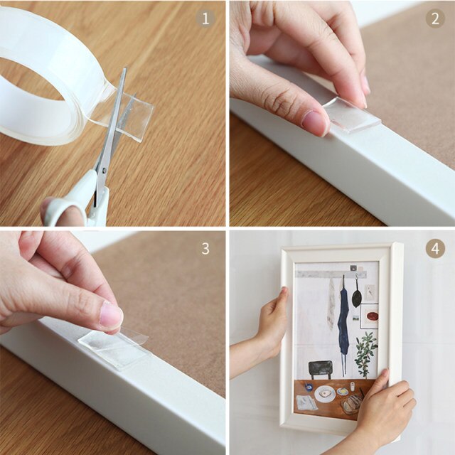 Transparent double sided adhesive tape