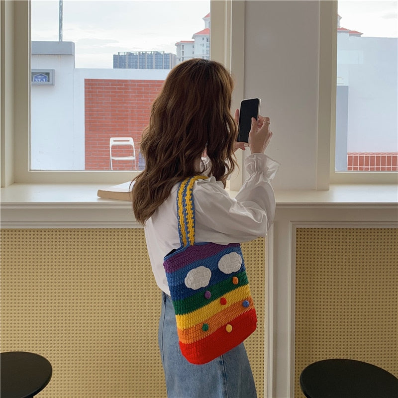 rainbow shoulder bag