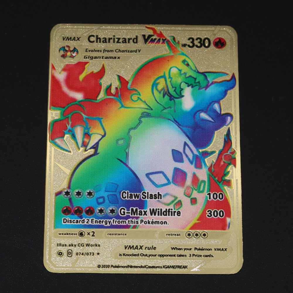 Cartão de Metal Dourado Pokémon