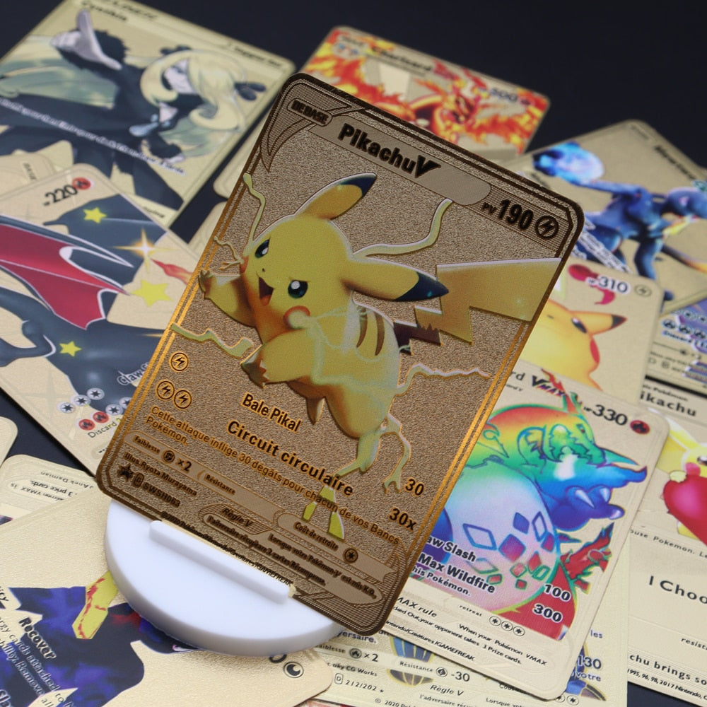 Cartão de Metal Dourado Pokémon