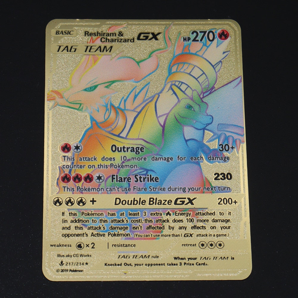 Cartão de Metal Dourado Pokémon