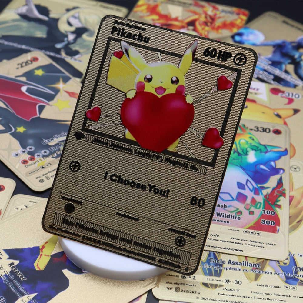 Cartão de Metal Dourado Pokémon