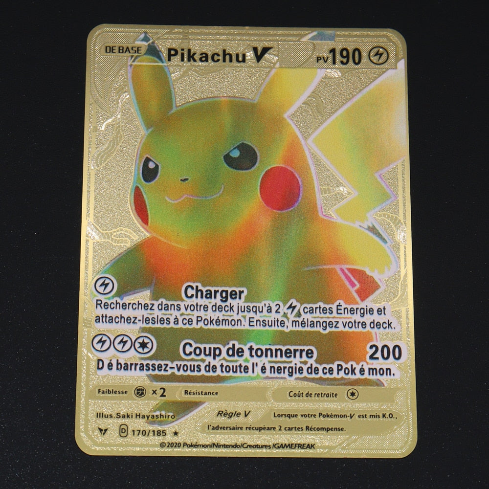Cartão de Metal Dourado Pokémon