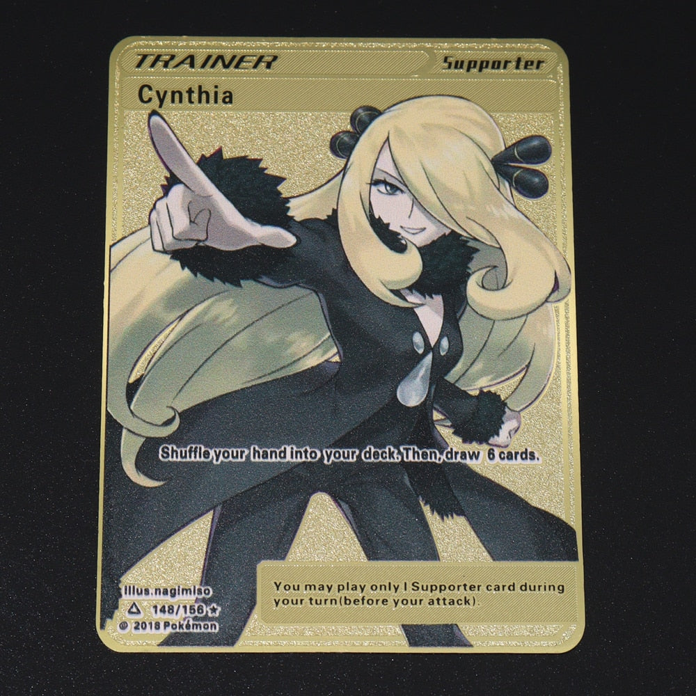 Cartão de Metal Dourado Pokémon