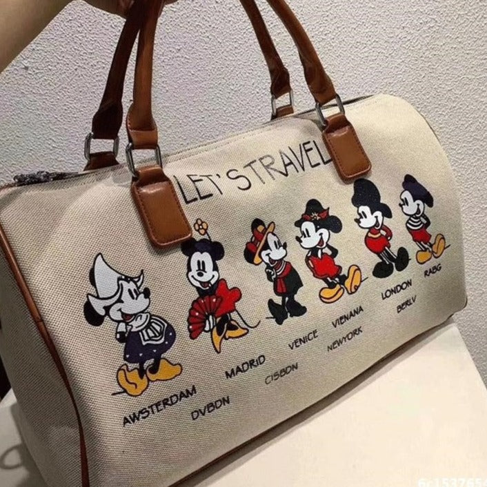 Bolsa de ombro temática Mickey: uma jornada pelo mundo
