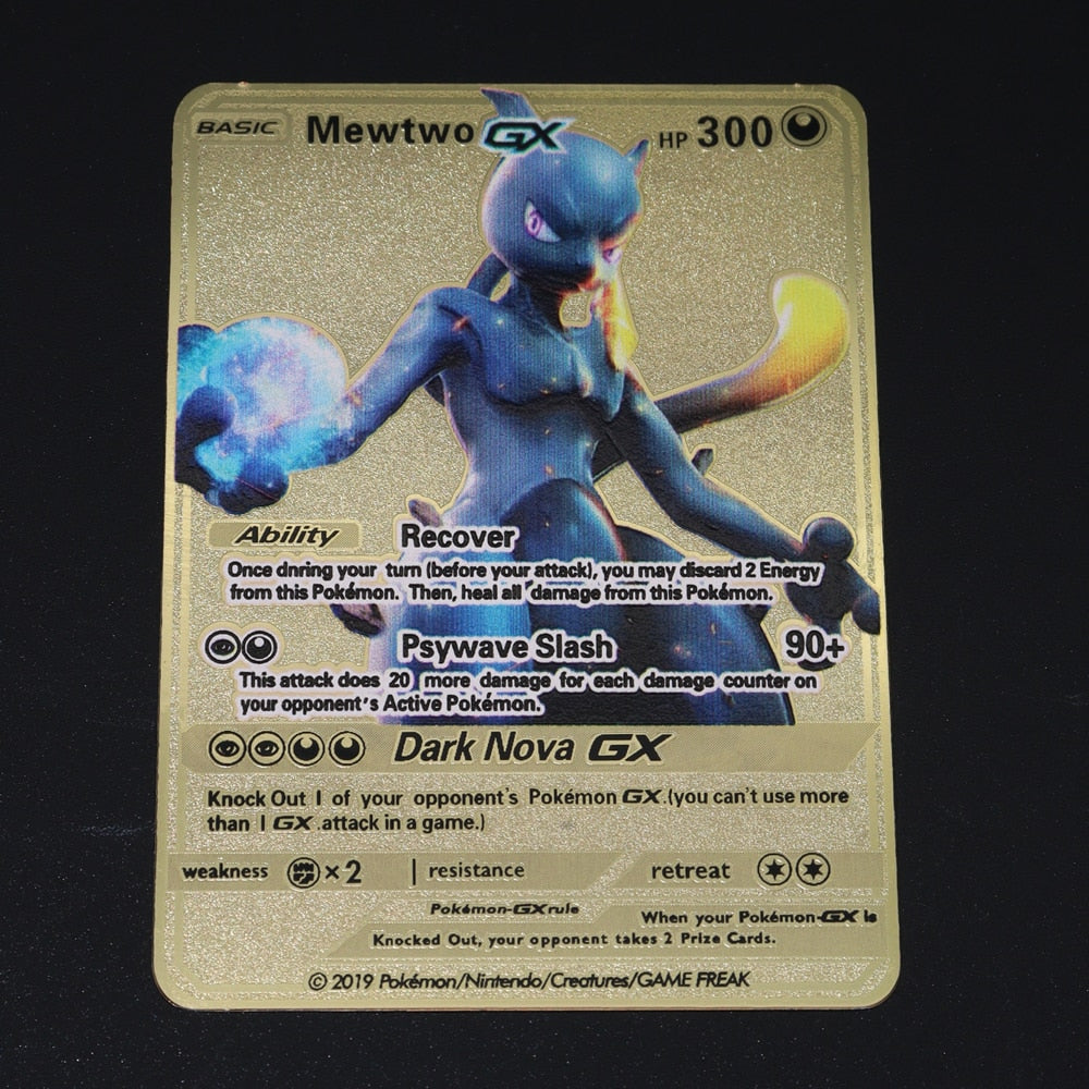 Cartão de Metal Dourado Pokémon