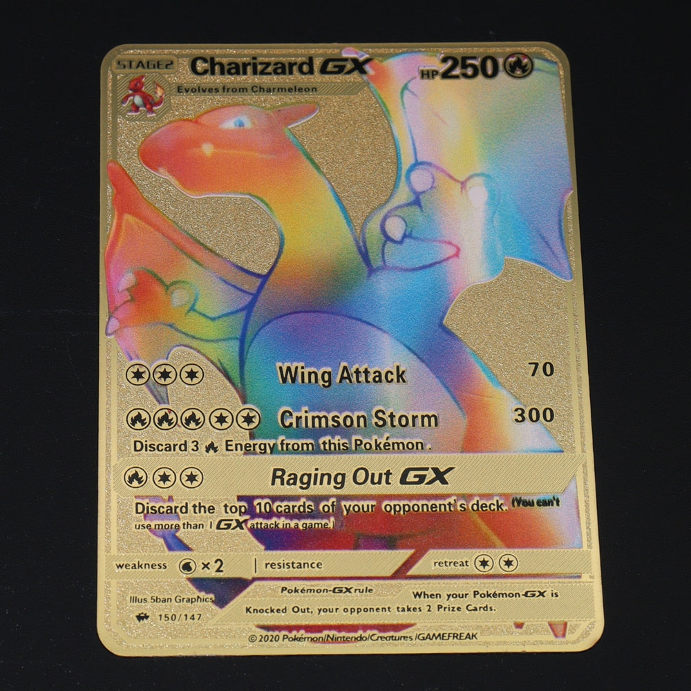 Cartão de Metal Dourado Pokémon