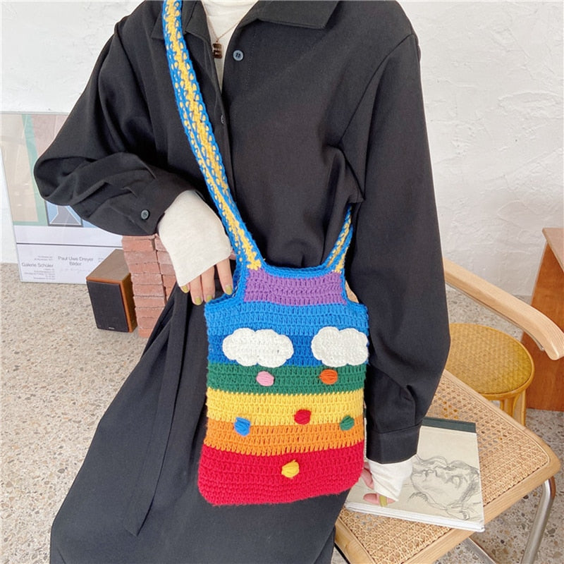 rainbow shoulder bag