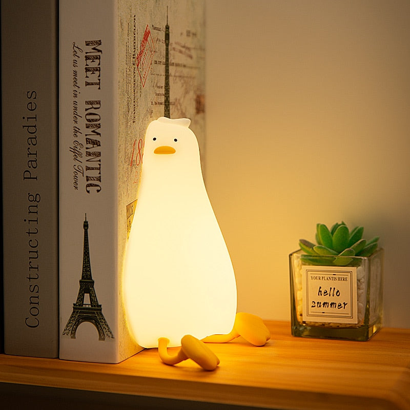 Duck Lying Lamp with Cell Phone Holder and Beat Sensor