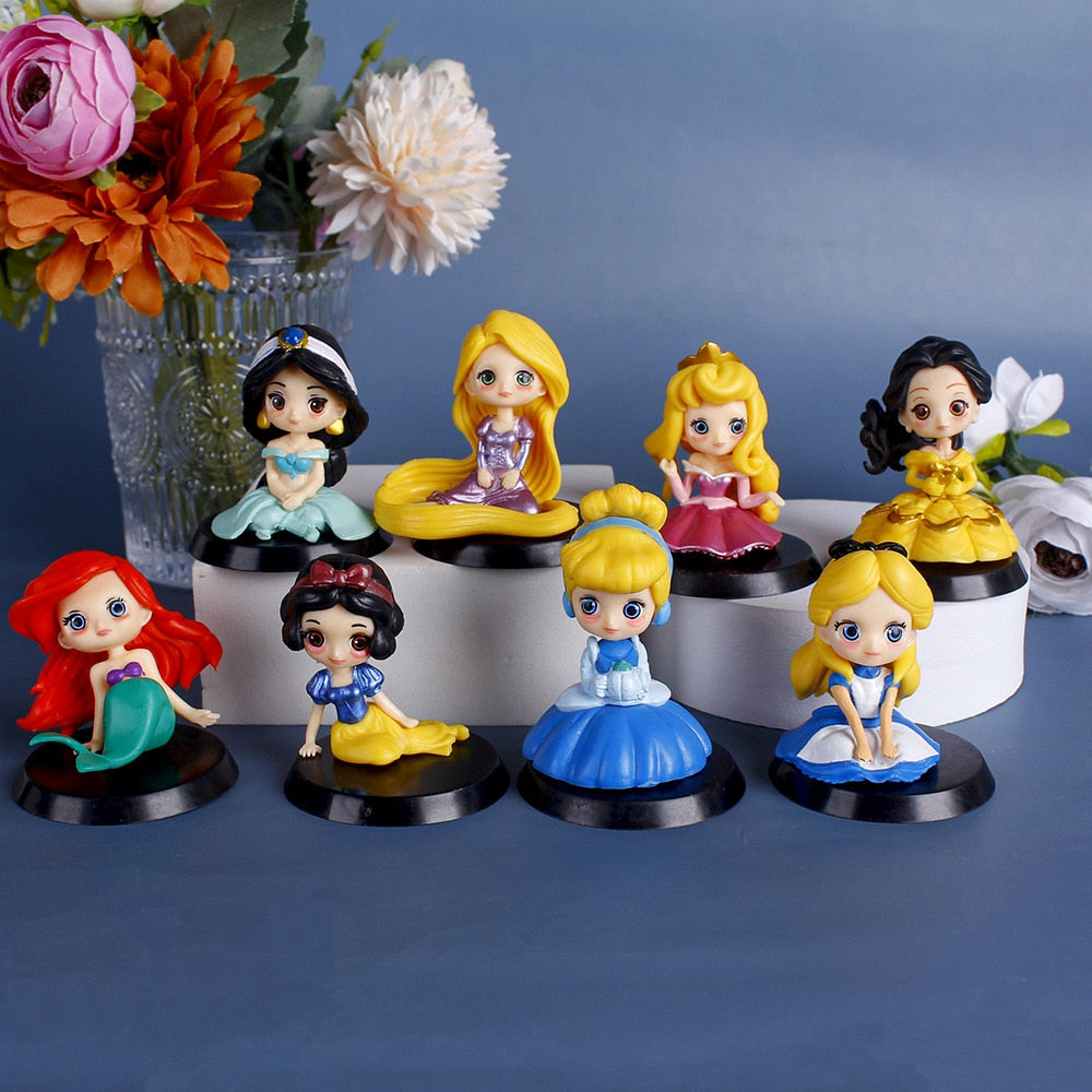 Princesas Disney conjunto com 8 personagens