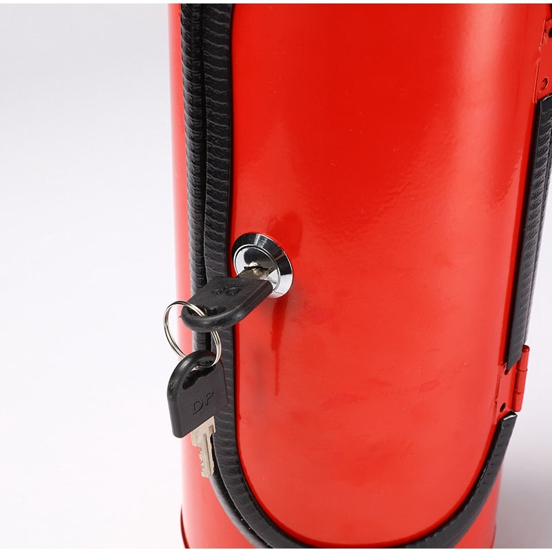 Fire extinguisher shaped drink display