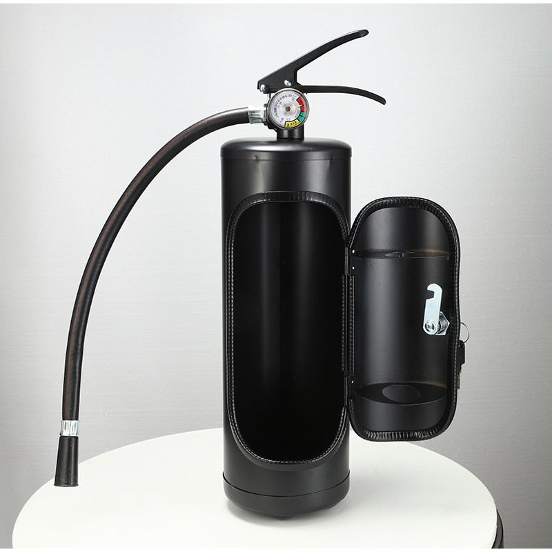 Fire extinguisher shaped drink display