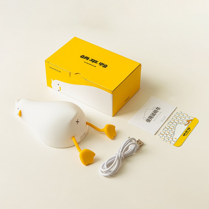 Duck Lying Lamp with Cell Phone Holder and Beat Sensor