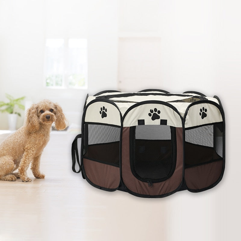 Pet cage folding tent