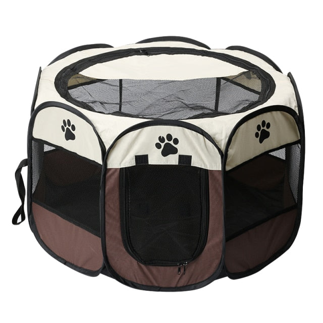 Pet cage folding tent