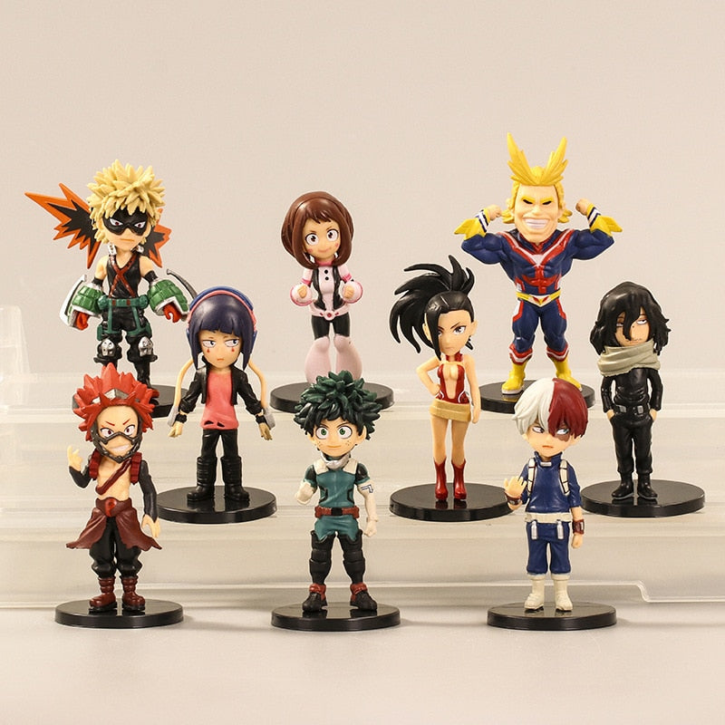 Conjunto de 9 action figure My Hero Academia