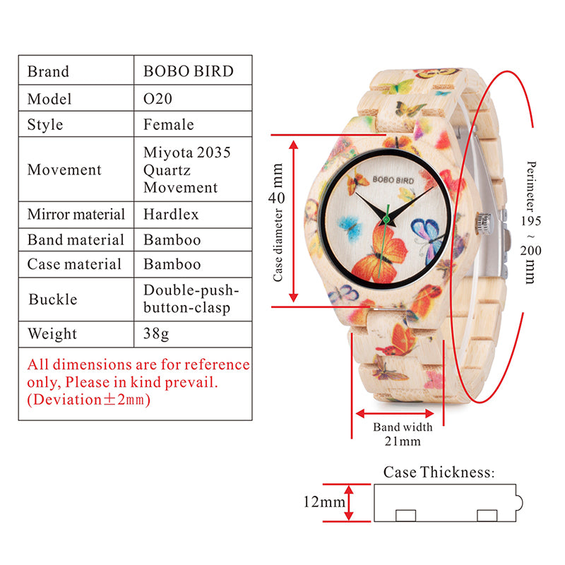 Women's Bamboo Wrist Watch