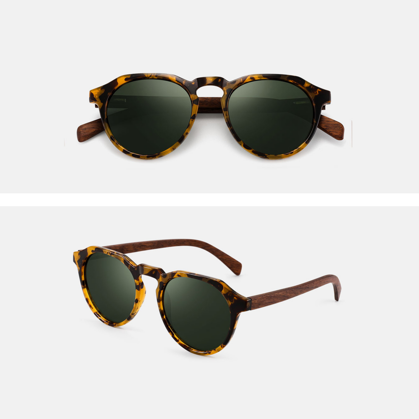 Ravenisa wood frame polarized sunglasses