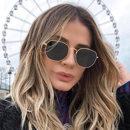 women's hexagonal sunglasses