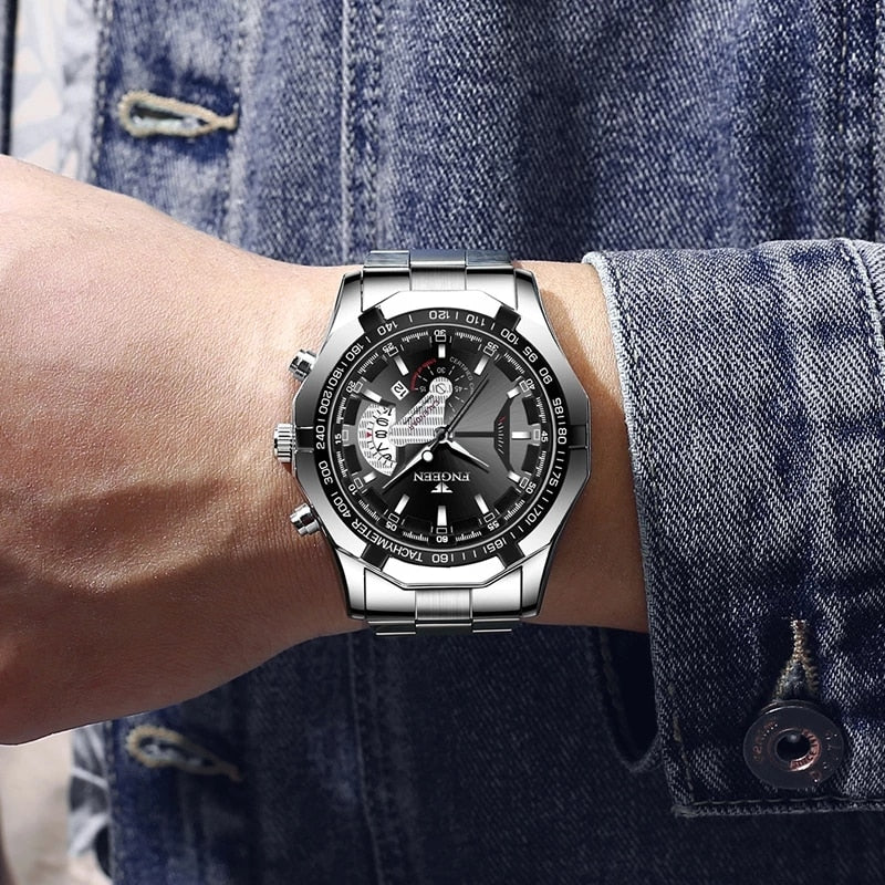 Stainless Steel Sports Wrist Watch