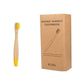 Children's toothbrush made of organic bamboo, with soft and biodegradable fibers. Product with 10 units