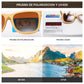 Rectangular polarized sunglasses made with wood
