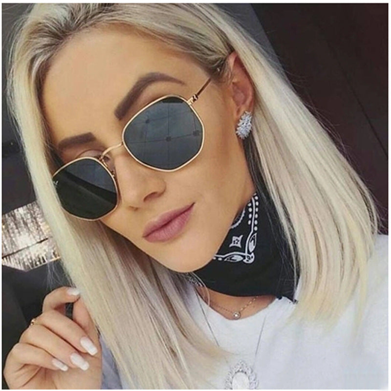 women's hexagonal sunglasses