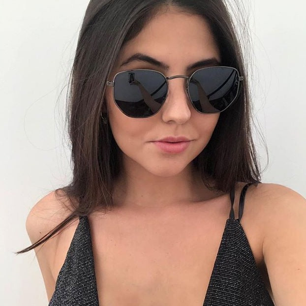 women's hexagonal sunglasses