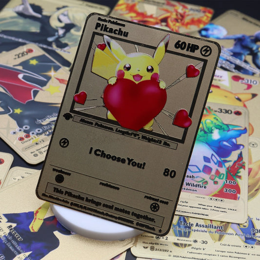 Cartão de Metal Dourado Pokémon