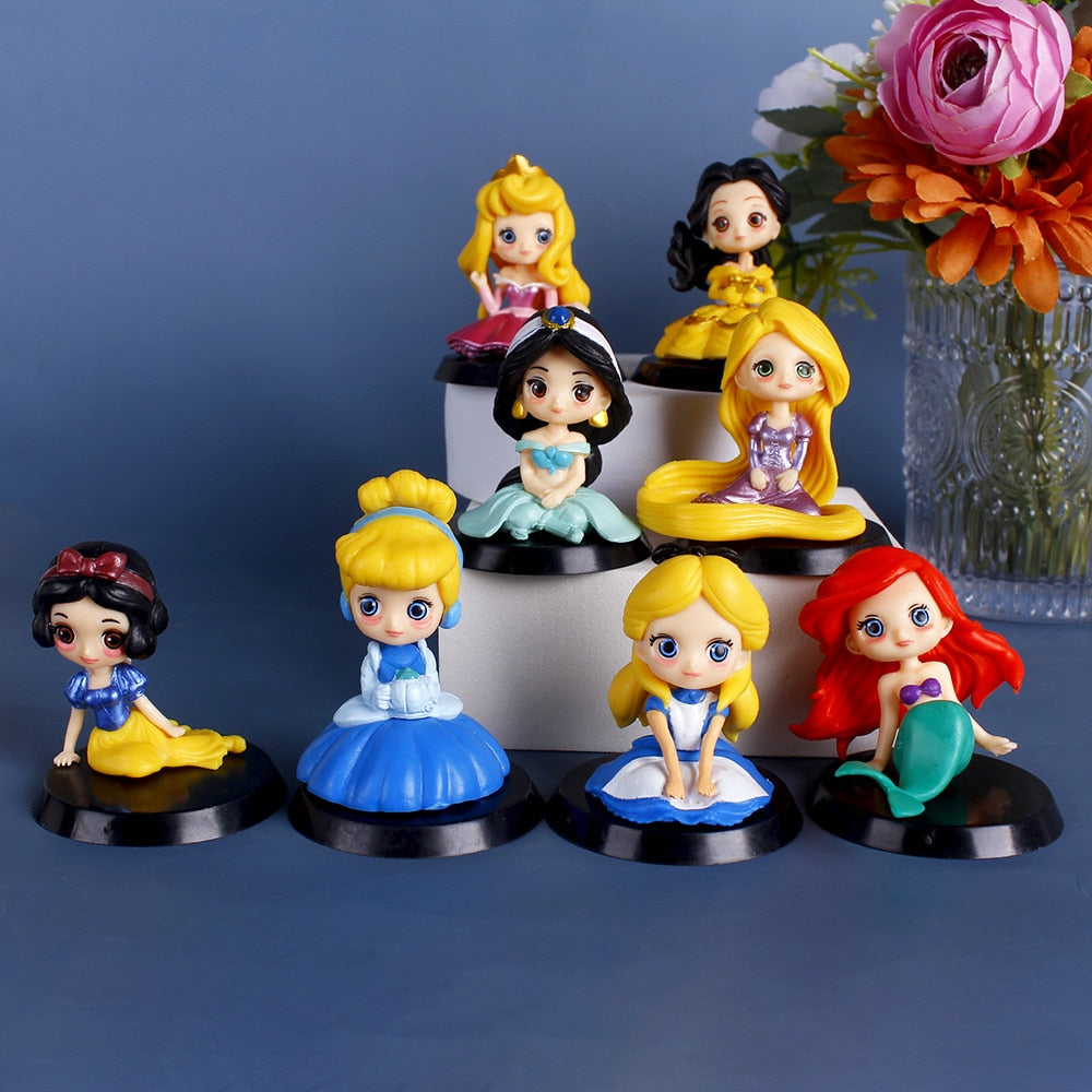 Princesas Disney conjunto com 8 personagens