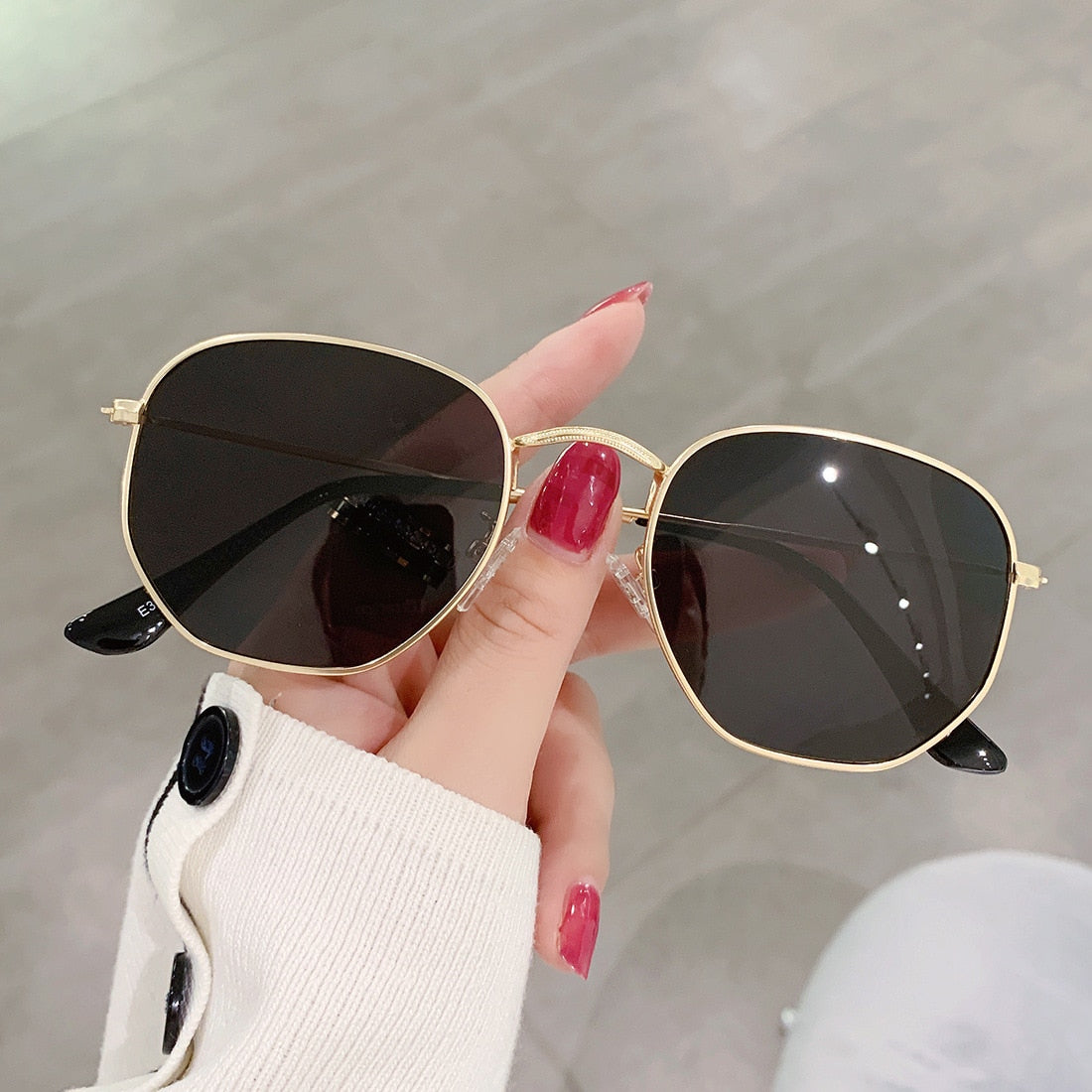 women's hexagonal sunglasses