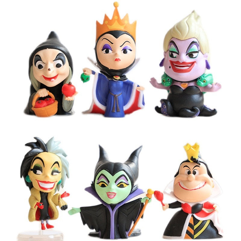 Set of 9 or 6 Disney Villains or Princesses action dolls