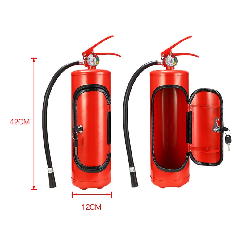 Fire extinguisher shaped drink display