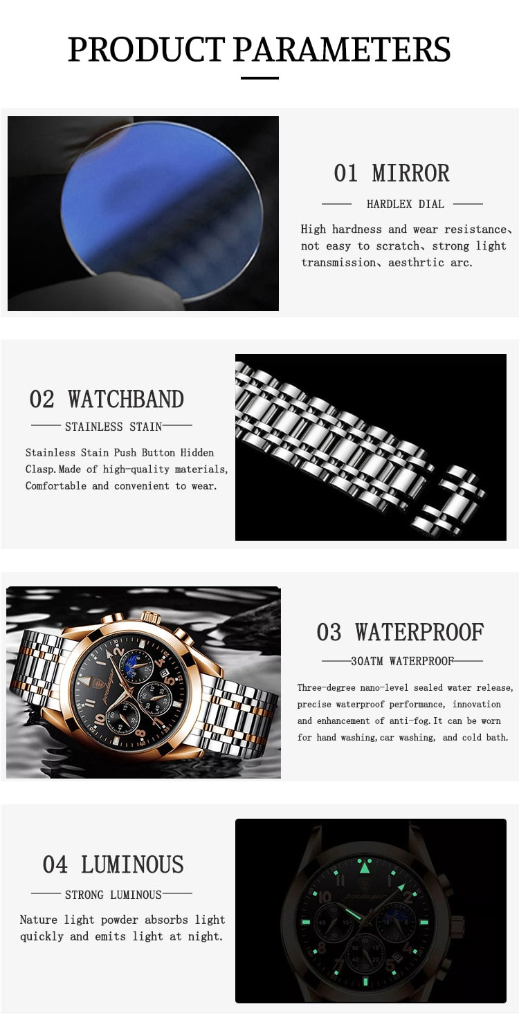 Poegadar casual wristwatch