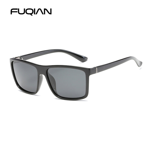 Óculos de sol Fuqian Classic Square Polarizado