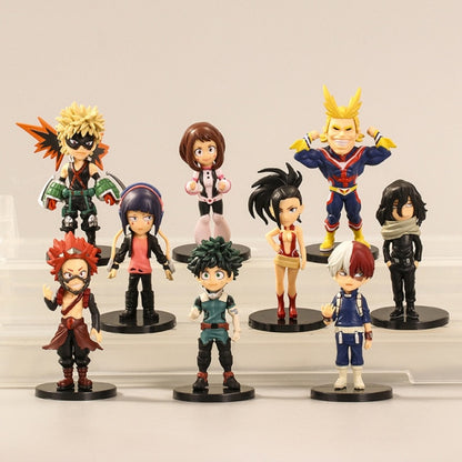 Conjunto de 9 action figure My Hero Academia