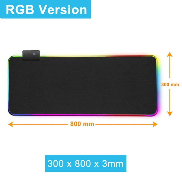 XXL Gamer Mousepad with RGB Lighting