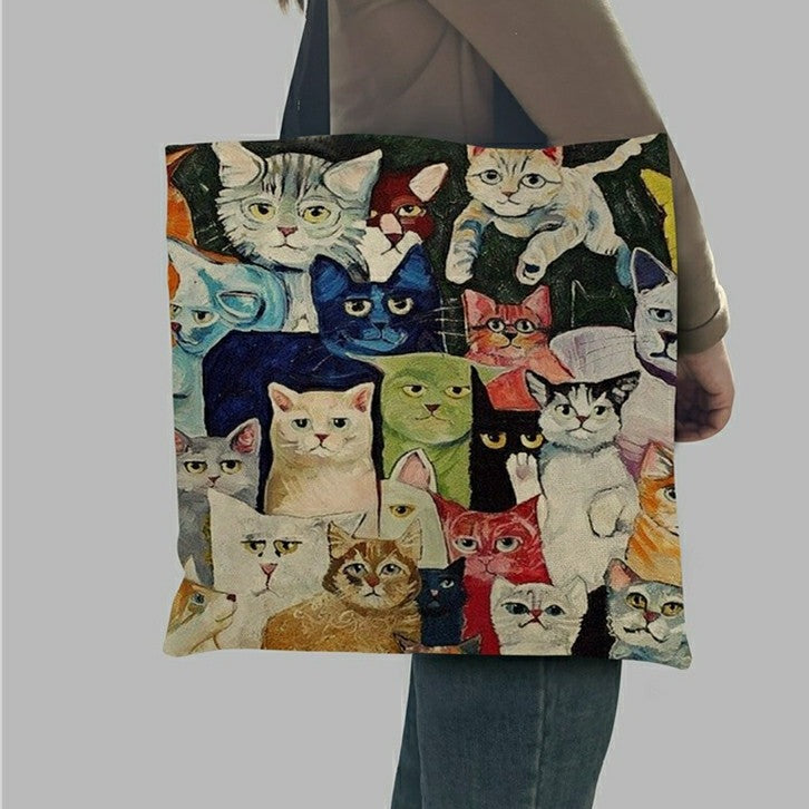 Ecobag with kitten print