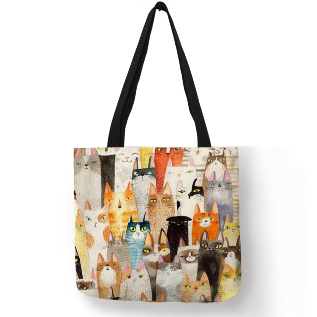 Ecobag with kitten print